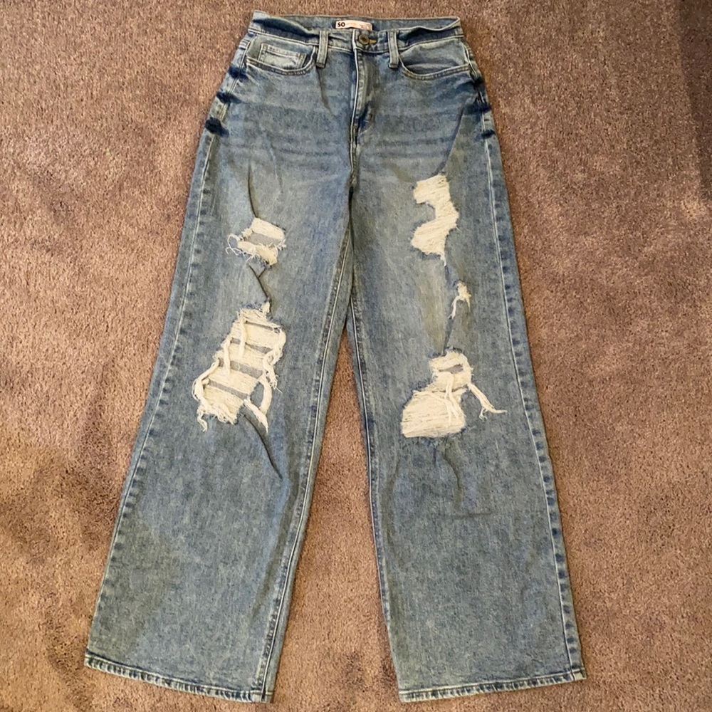 Wide leg jeans